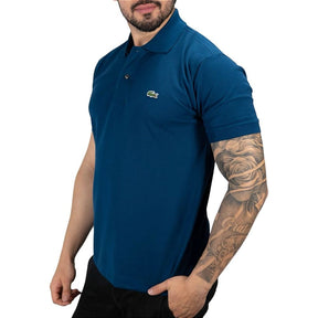 Camisa Polo Lacoste Petit Piquet Azul Marinho