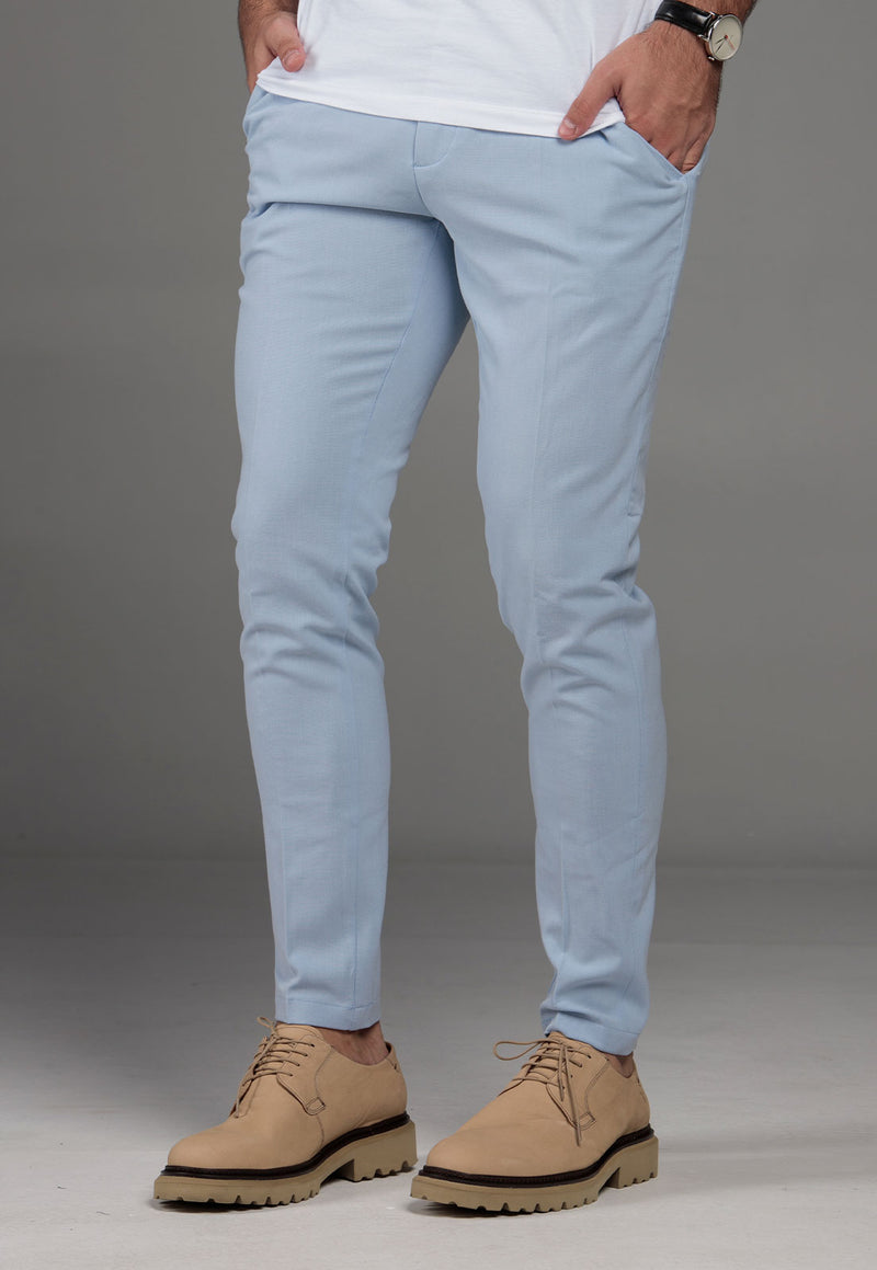 Calça Alfaiataria com Ajuste Azul Claro Skinny