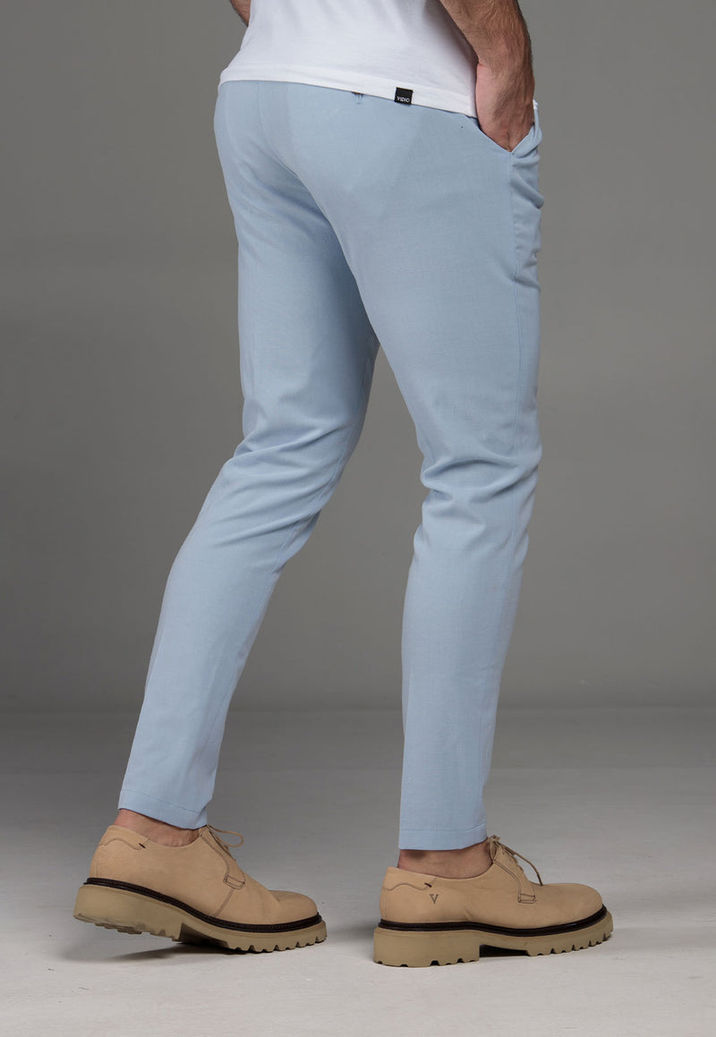 Calça Alfaiataria com Ajuste Azul Claro Skinny