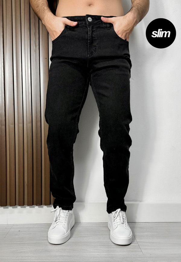 Calça Jeans Slim Black