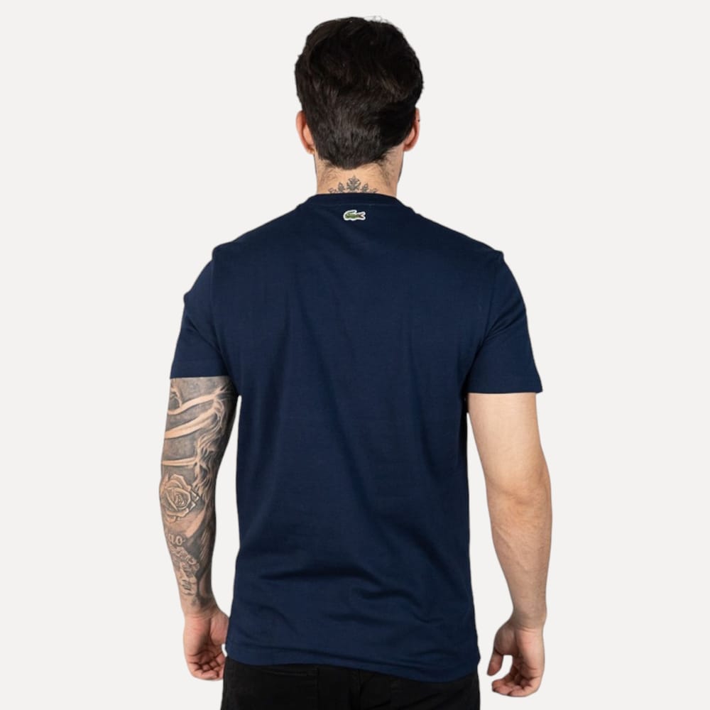 Camiseta Lacoste Algodão Azul Marinho