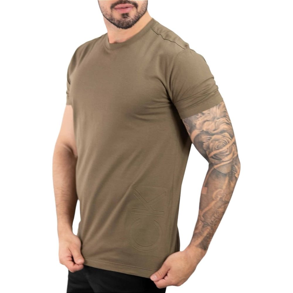 Camiseta Calvin Klein High DeBossed Verde Musgo