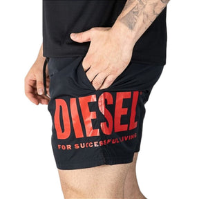 Shorts Diesel Logo Sucess Preto