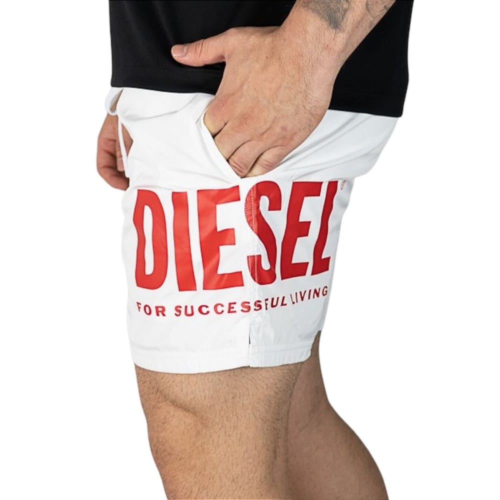 Shorts Diesel Logo Sucess Branco