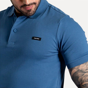 Camisa Polo Calvin Klein Azul Médio