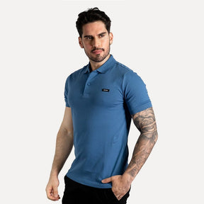 Camisa Polo Calvin Klein Azul Médio