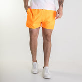 Shorts Beach Reserva Liso Básica Laranja Neon