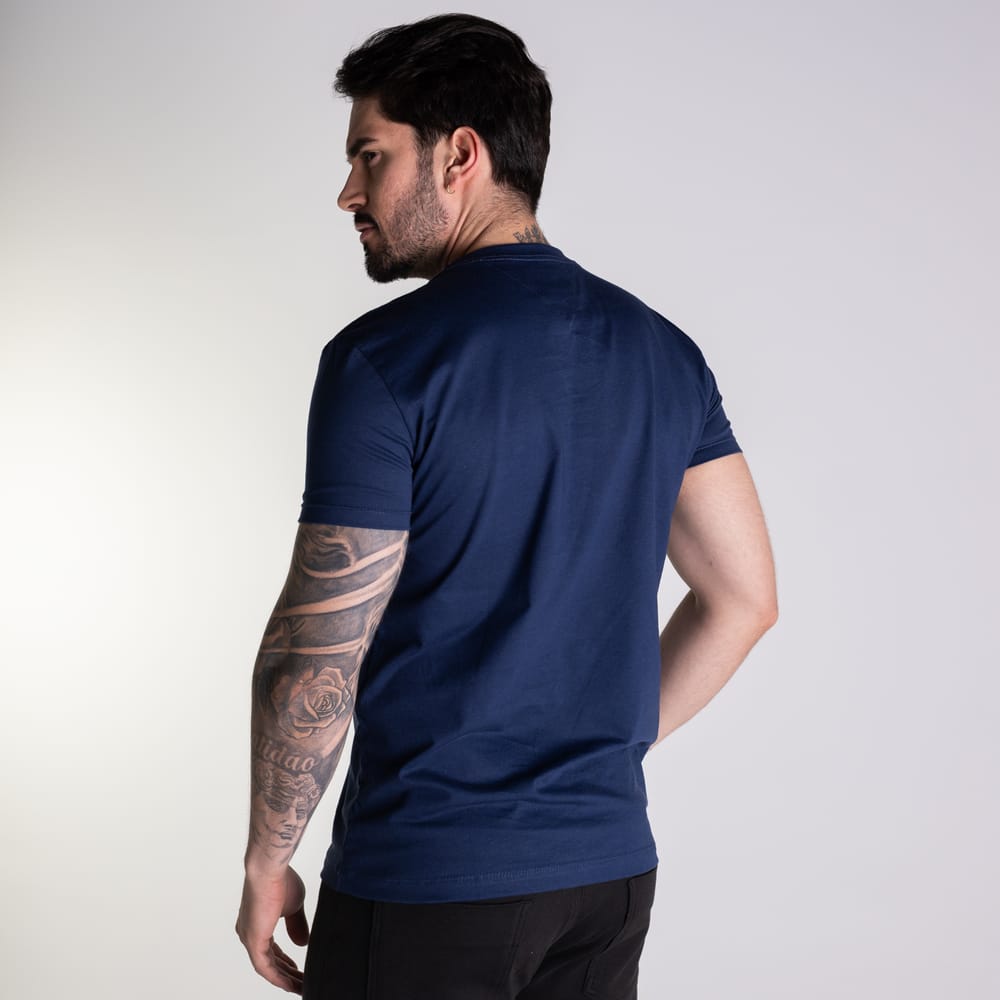 Camiseta Tommy Hilfiger Básica Azul Marinho