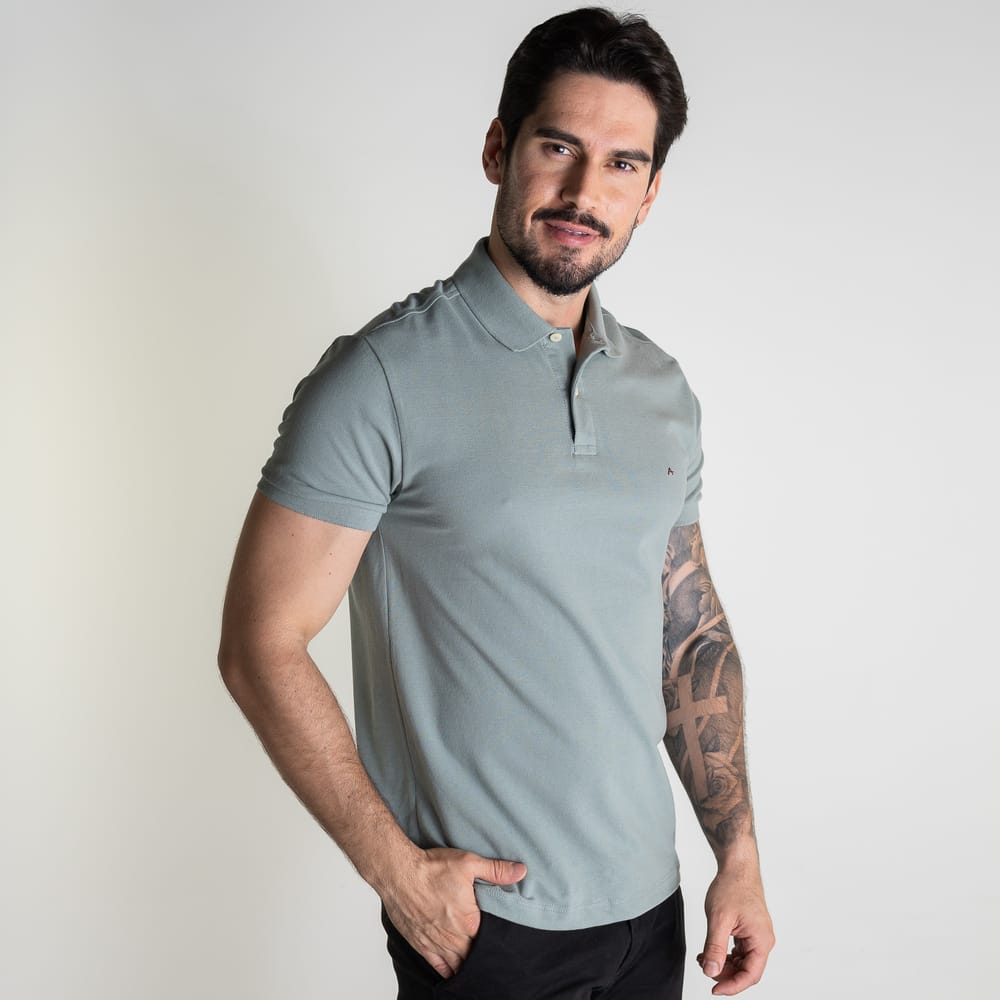 Camisa Polo Aramis Verde Sálvia Classic