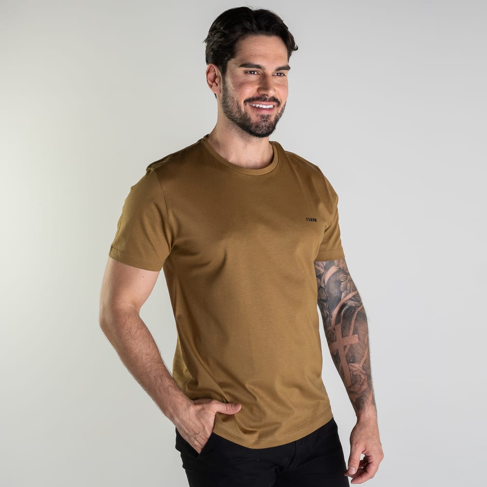 Camiseta Forum Algodão Pima Khaki