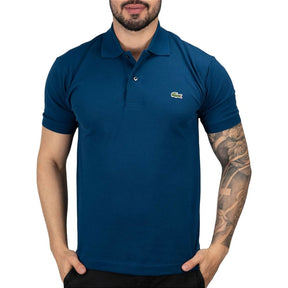 Camisa Polo Lacoste Petit Piquet Azul Marinho