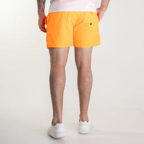 Shorts Beach Reserva Liso Básica Laranja Neon