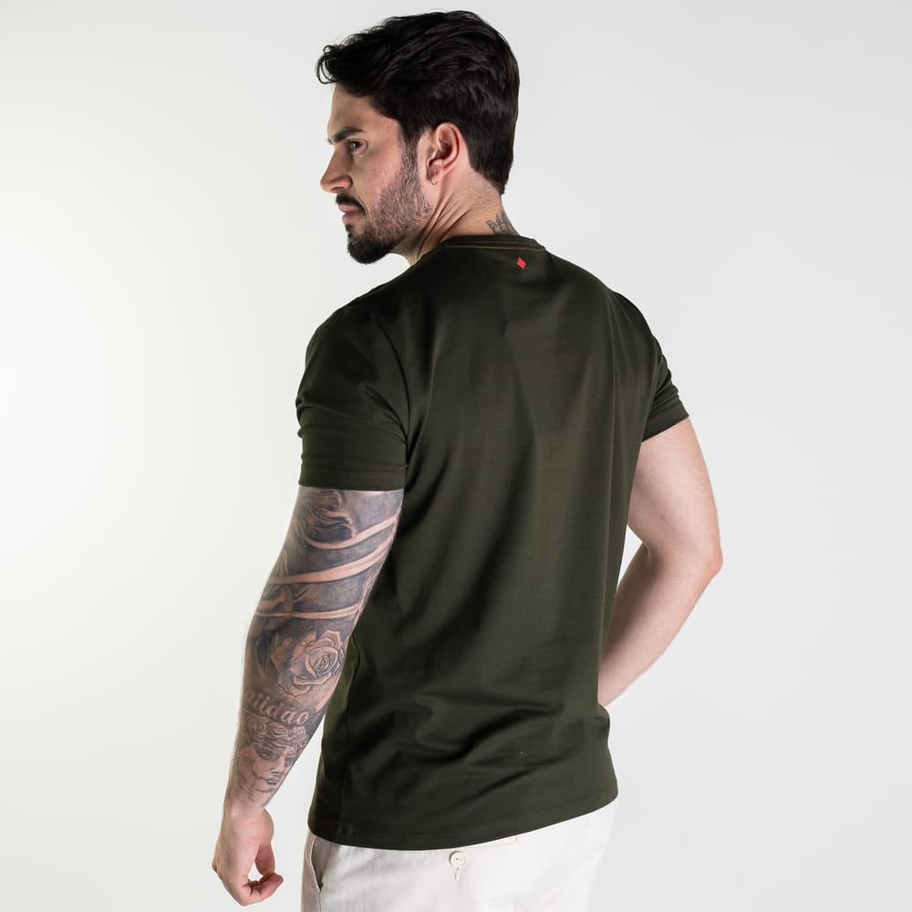 Camiseta Forum Básica Cotton Verde Militar