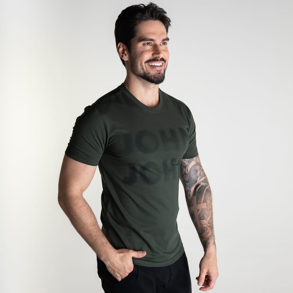 Camiseta John John Blur Effect Militar