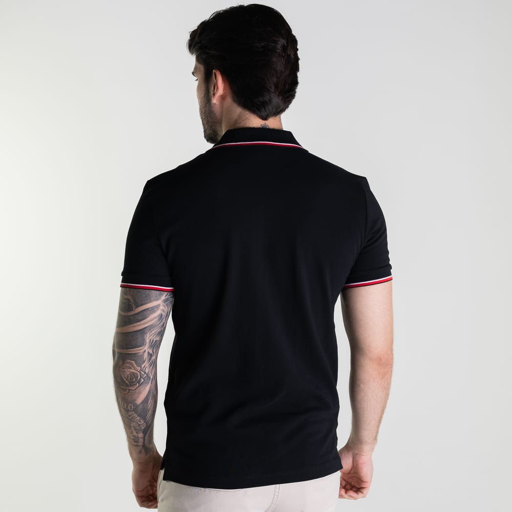 Camisa Polo Diesel D Preta