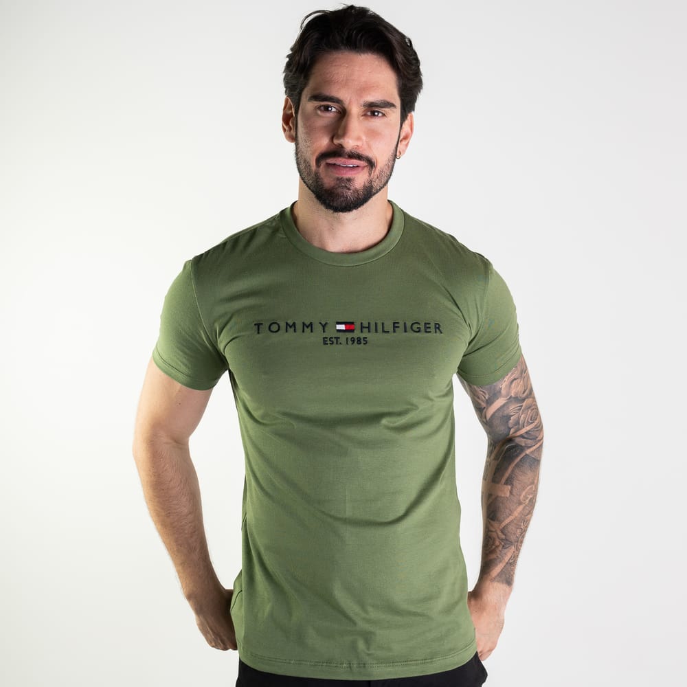 Camiseta Tommy Hilfiger 1985 Verde Oliva