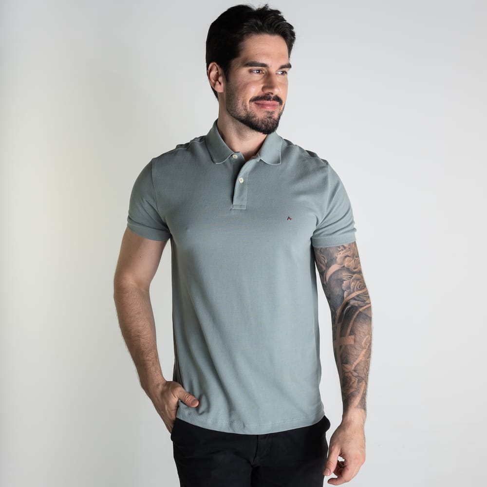 Camisa Polo Aramis Verde Sálvia Classic