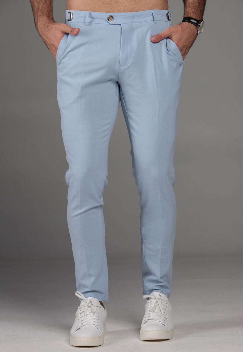 Calça Alfaiataria com Ajuste Azul Claro Skinny