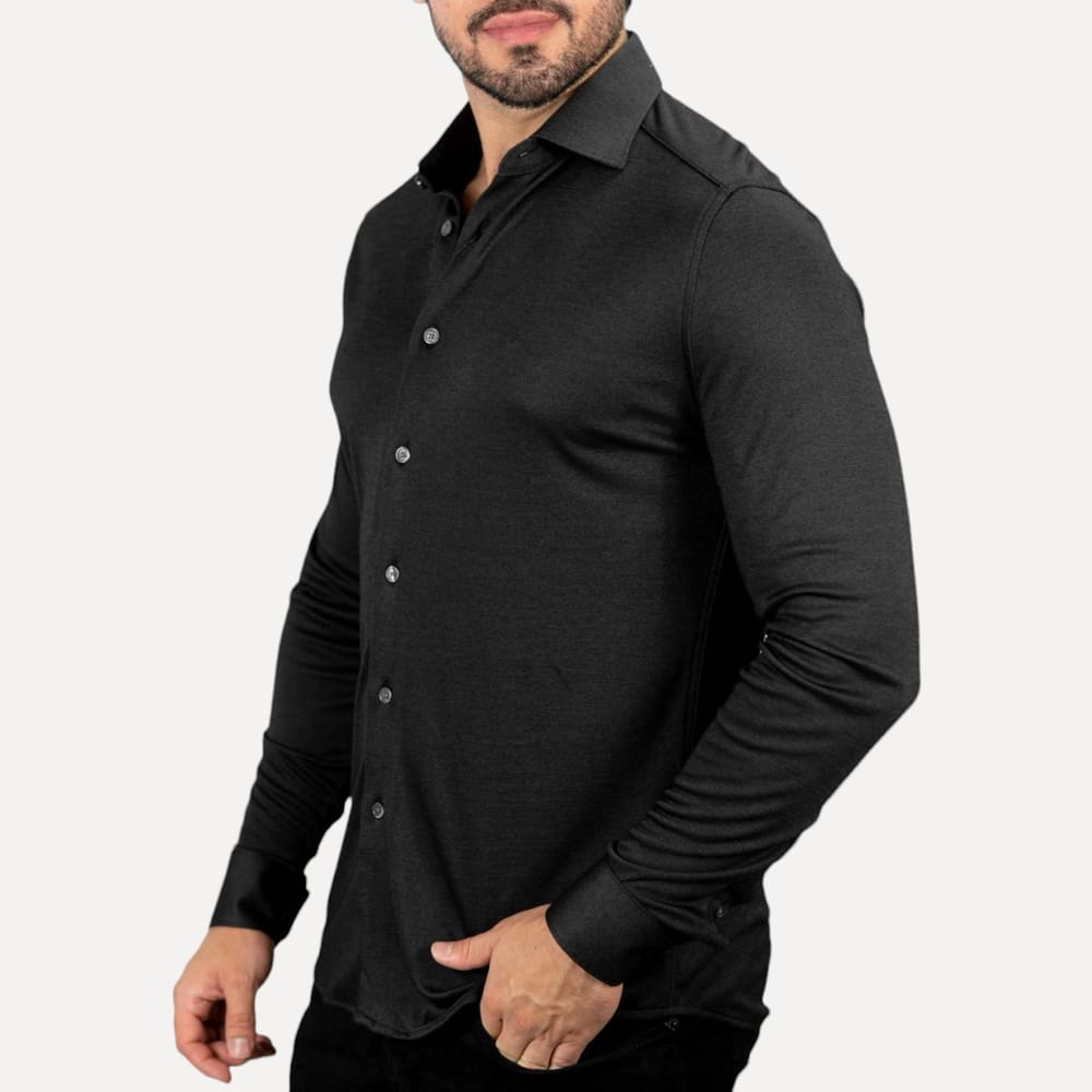 Camisa Aramis Slim Fit Modal Chumbo