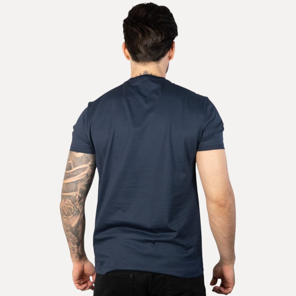 Camiseta Aramis Básica Algodão Pima Azul Marinho