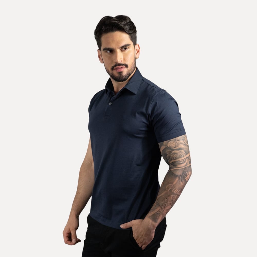 Camisa Polo Aramis Pima Azul Marinho