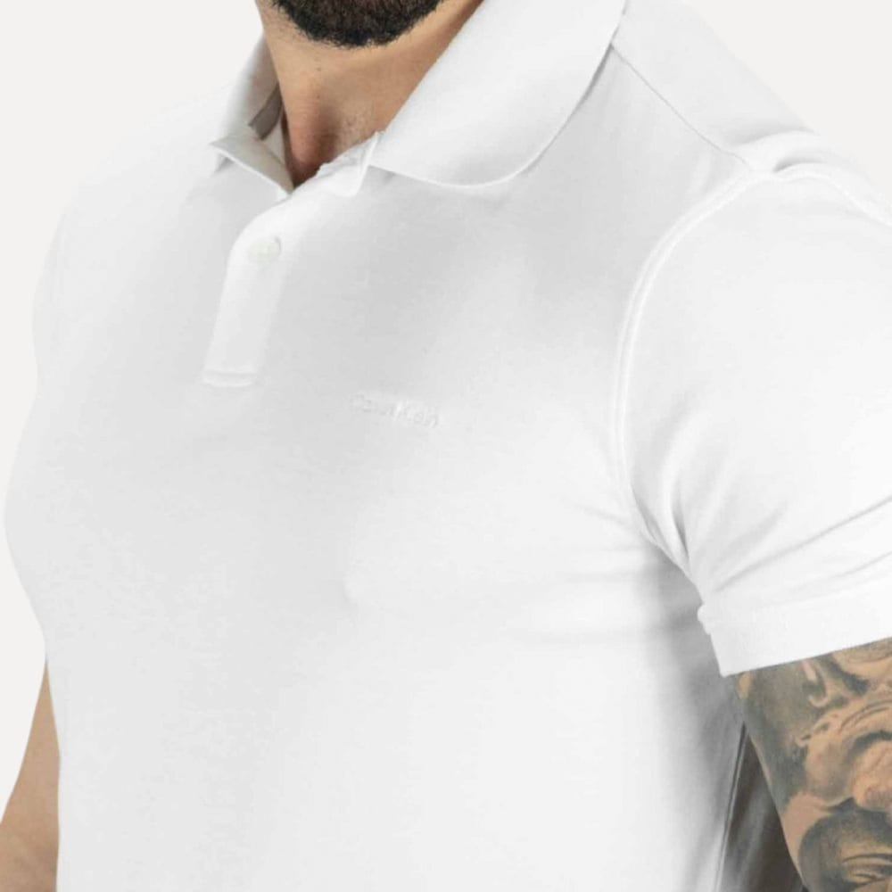 Camisa Polo Calvin Klein Liquid Touch Branca