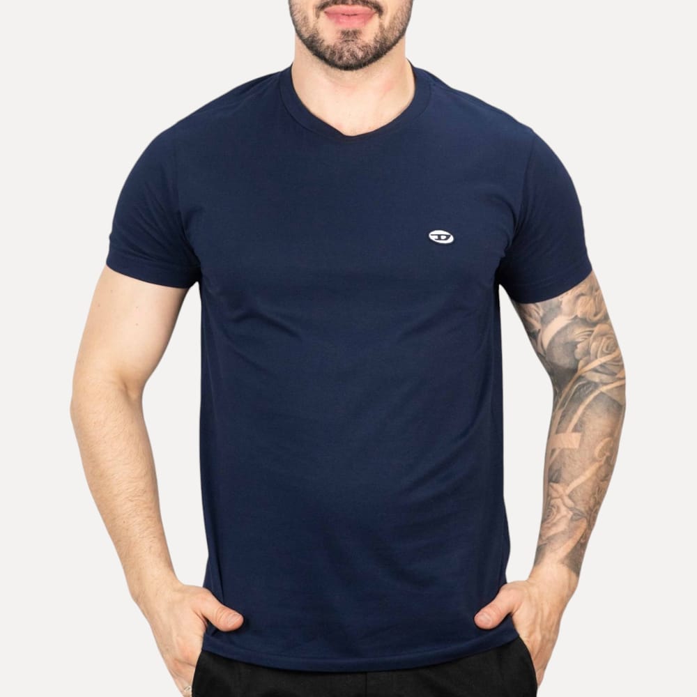 Camiseta Diesel Básica Azul Marinho