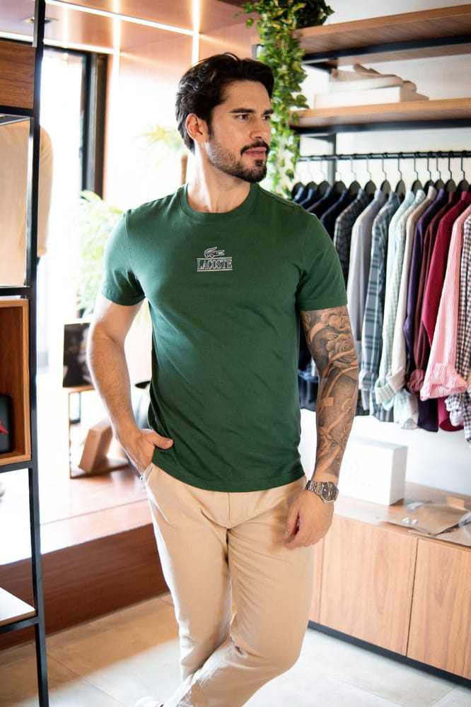 Camiseta Lacoste Algodão Verde