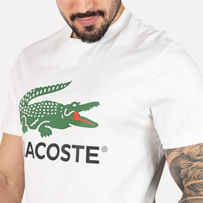 Camiseta Lacoste Patch Estampada Algodão Branca