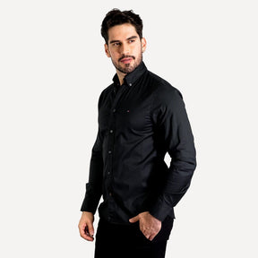 Camisa Flex Regular Fit Tommy Hilfiger Preta