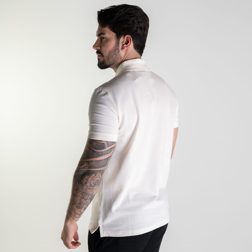 Camisa Polo Reserva Piquet Off White