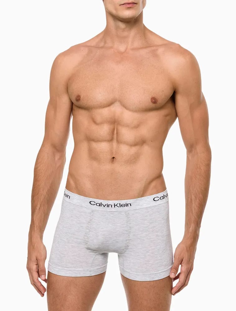 Pack 2 Cuecas Calvin Klein Trunks Chumbo e Cinza