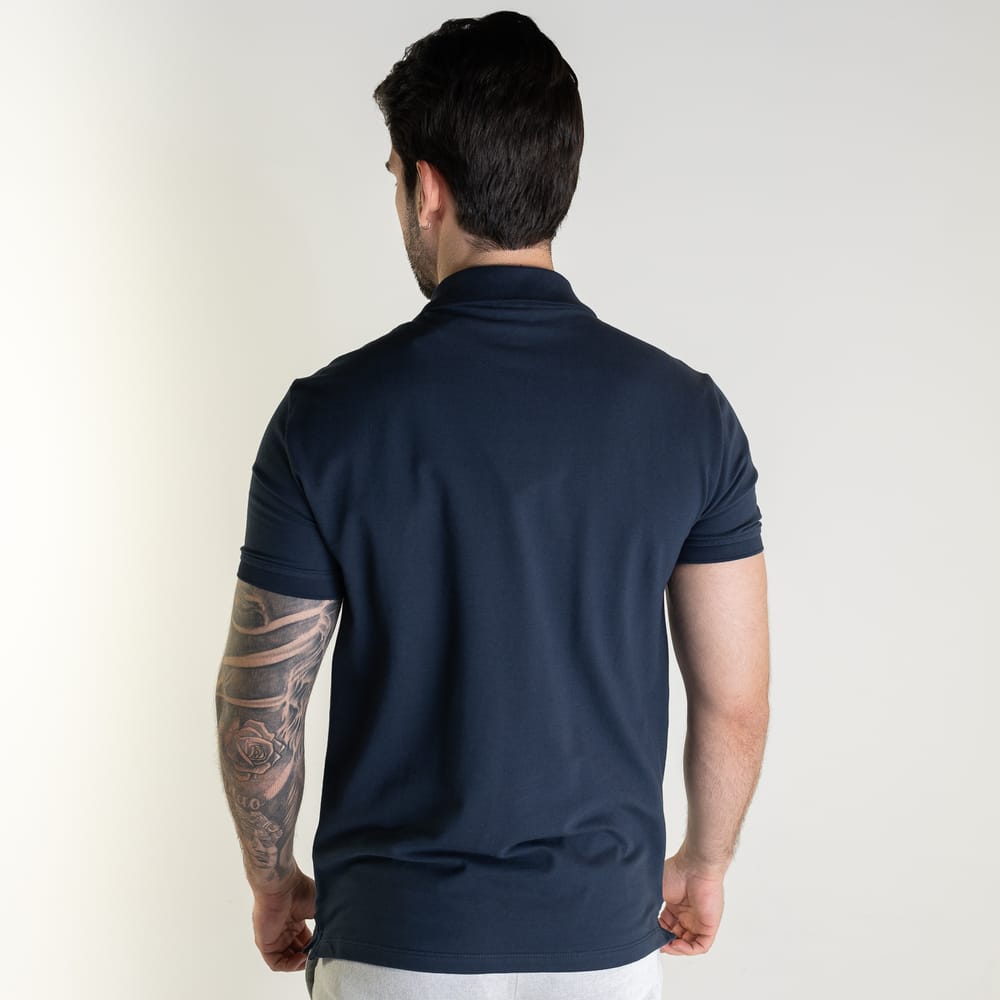 Camisa Polo Pima Reserva Azul Marinho