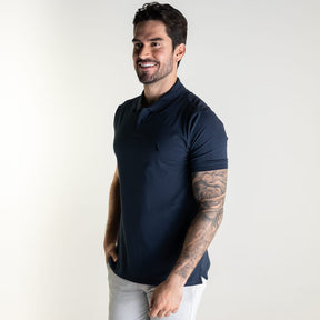 Camisa Polo Pima Reserva Azul Marinho