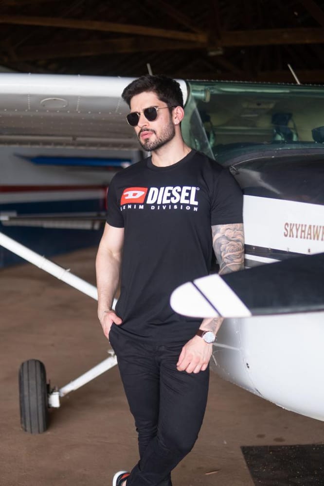 Camiseta Diesel Logo Preta