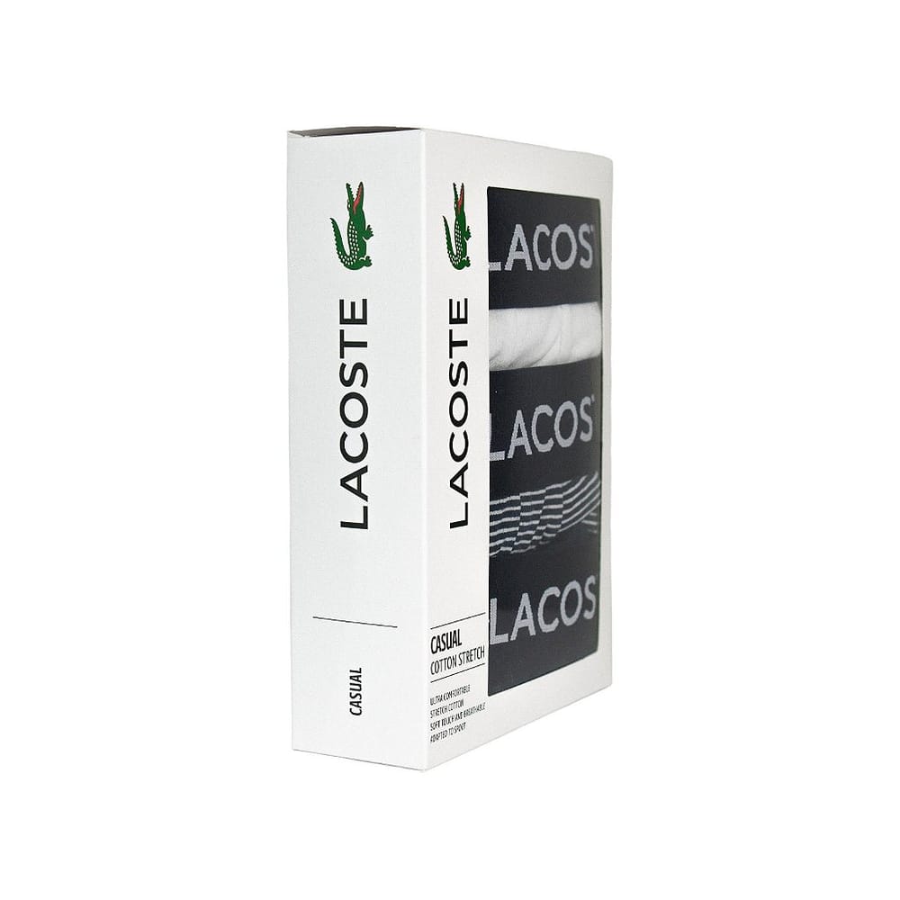 Pack 3 Cuecas Lacoste Cotton Stretch