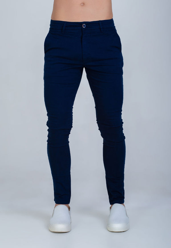 Calça Sarja Alfaiataria Super Skinny Azul Marinho