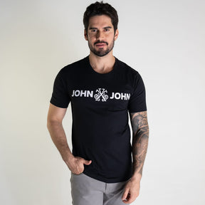 Camiseta John John Logo Destroyed Preta