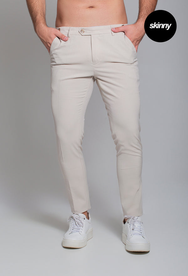 Calça Alfaiataria com Ajuste Areia Skinny