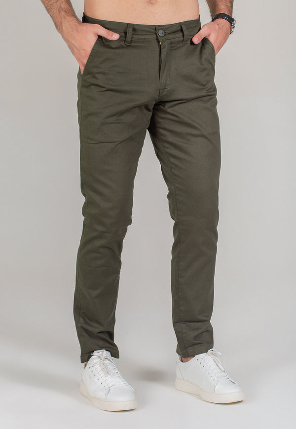 Calça Alfaiataria Slim Verde Militar