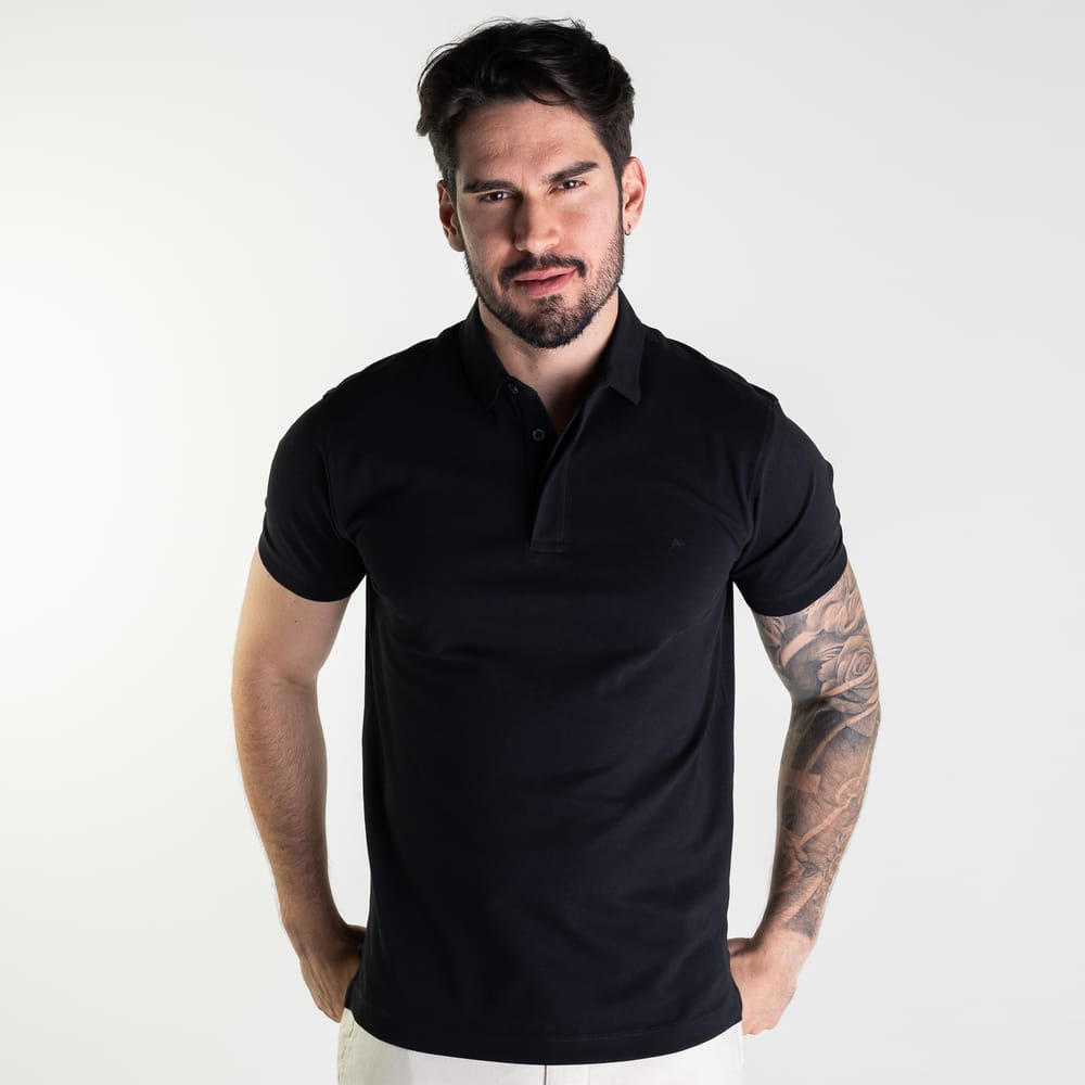 Camisa Polo Aramis Piquet Preto