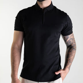 Camisa Polo Aramis Zíper Pima Preta