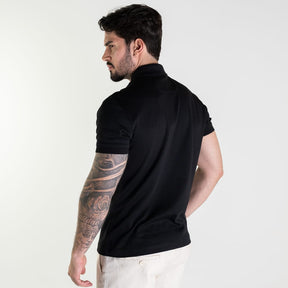 Camisa Polo Aramis Zíper Pima Preta