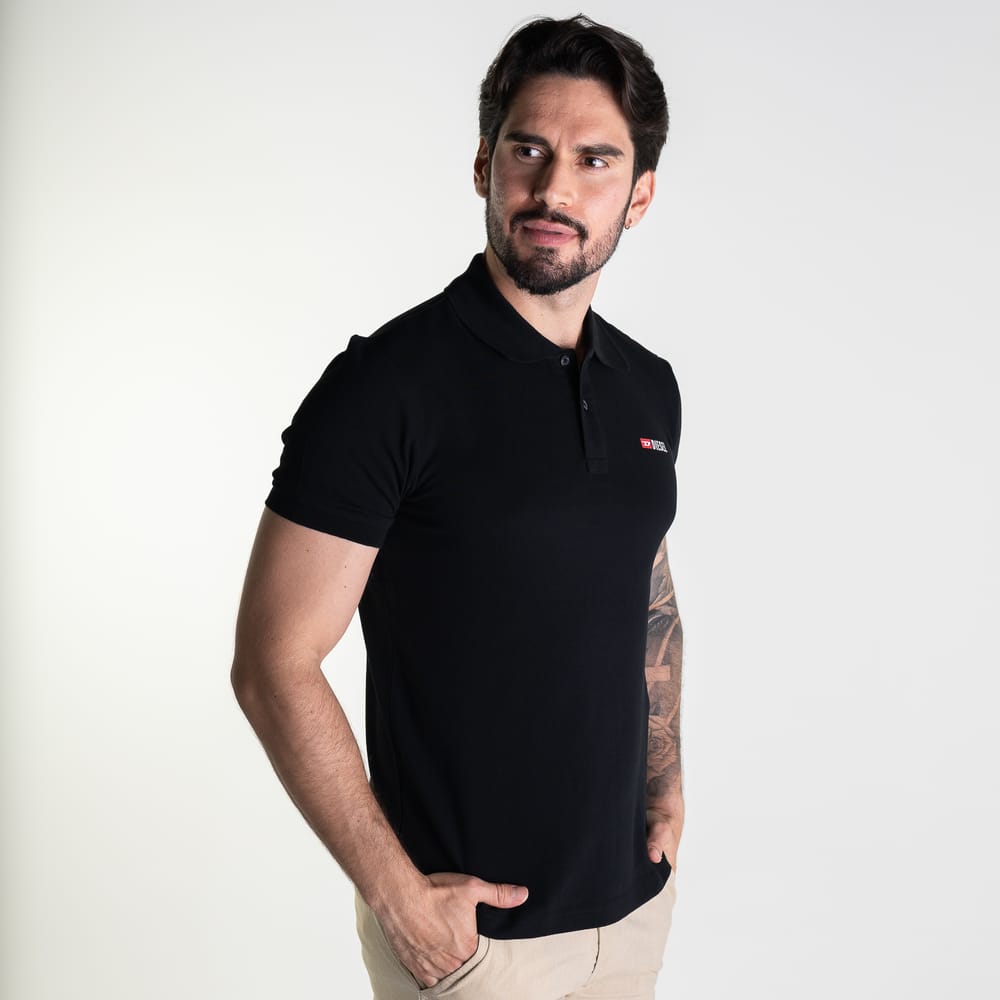 Camisa Polo Diesel Preta