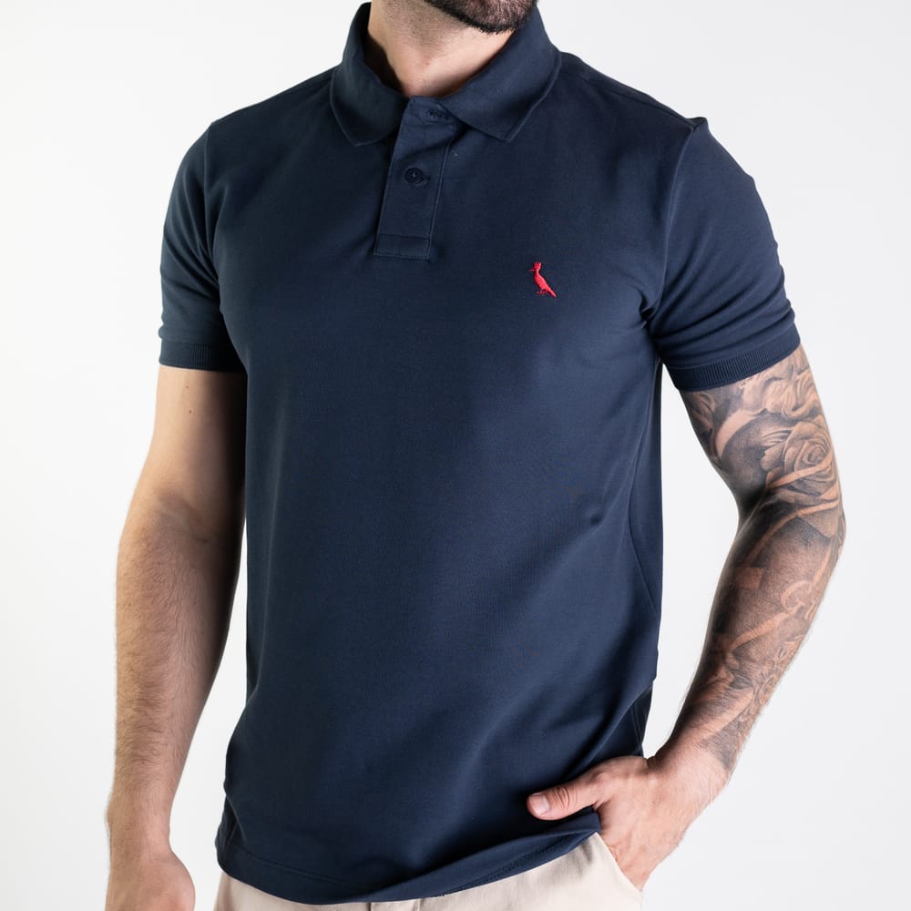 Camisa Polo Reserva Piquet Azul Marinho