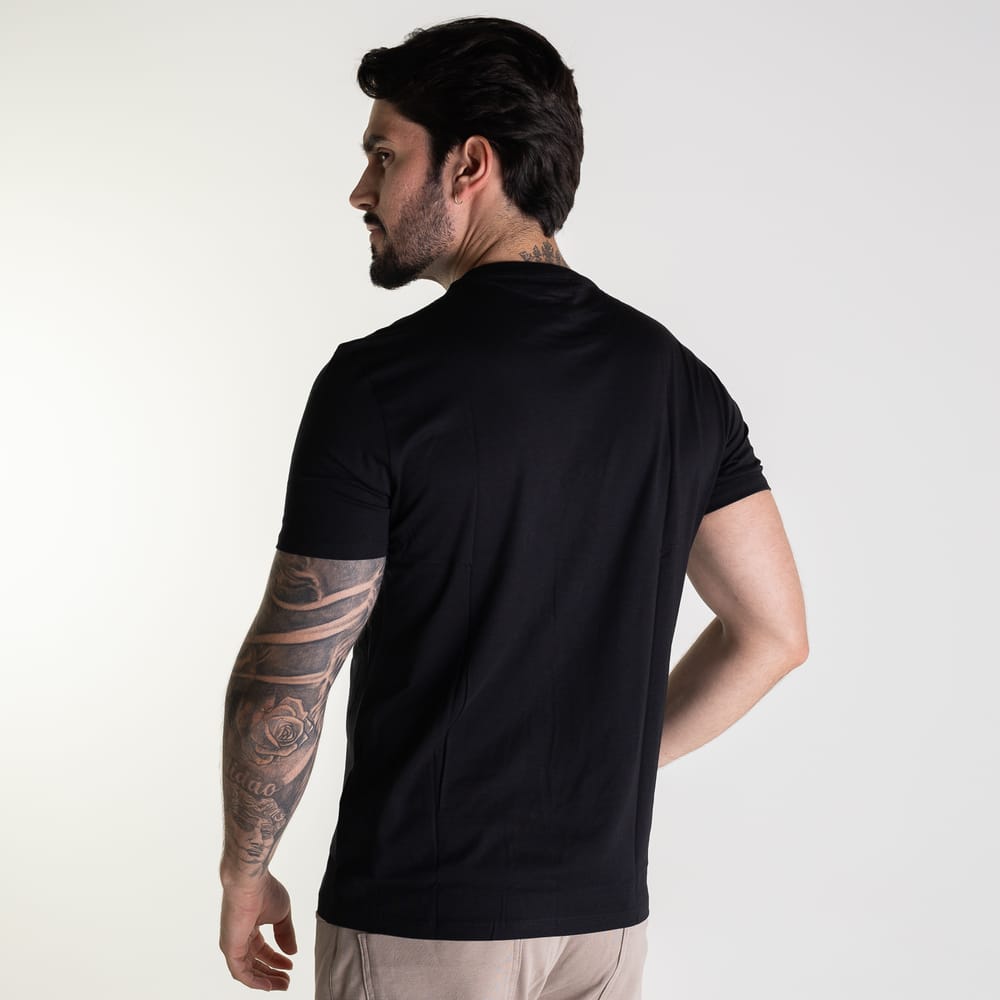 Camiseta Lacoste Algodão Pima Preta