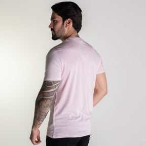 Camiseta Lacoste Algodão Pima Rosa Claro