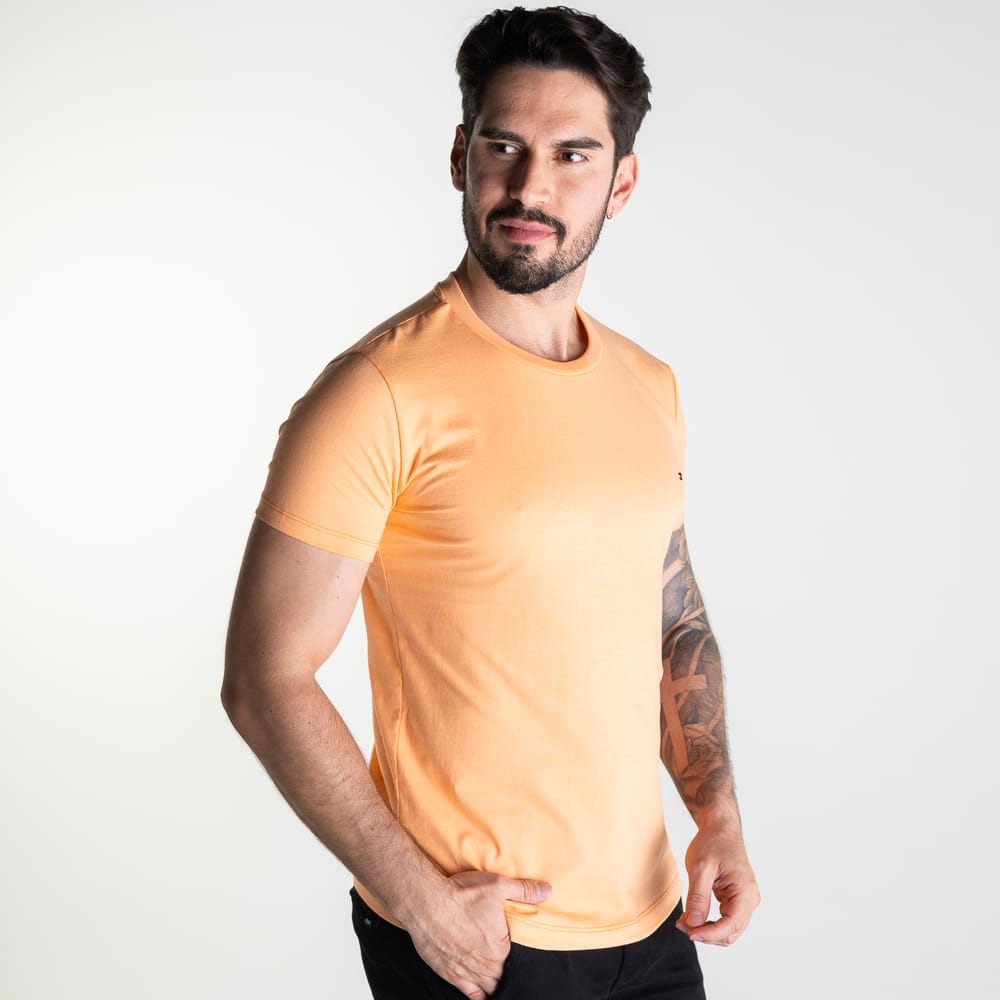 Camiseta Tommy Hilfiger Básica Laranja