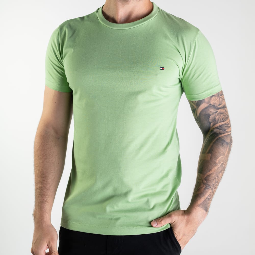 Camiseta Tommy Hilfiger Básica Verde