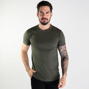 Camiseta Tommy Hilfiger Básica Verde Militar